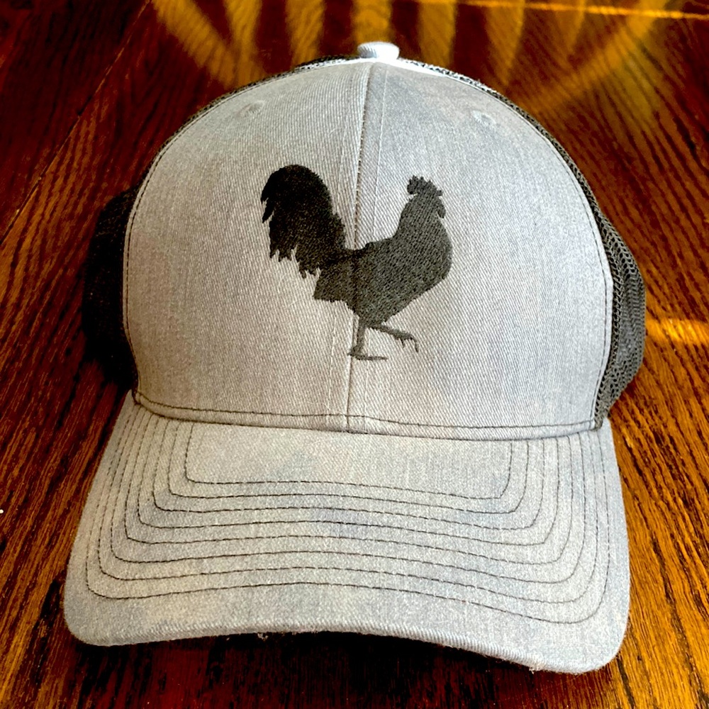 Rooster stitched ball cap